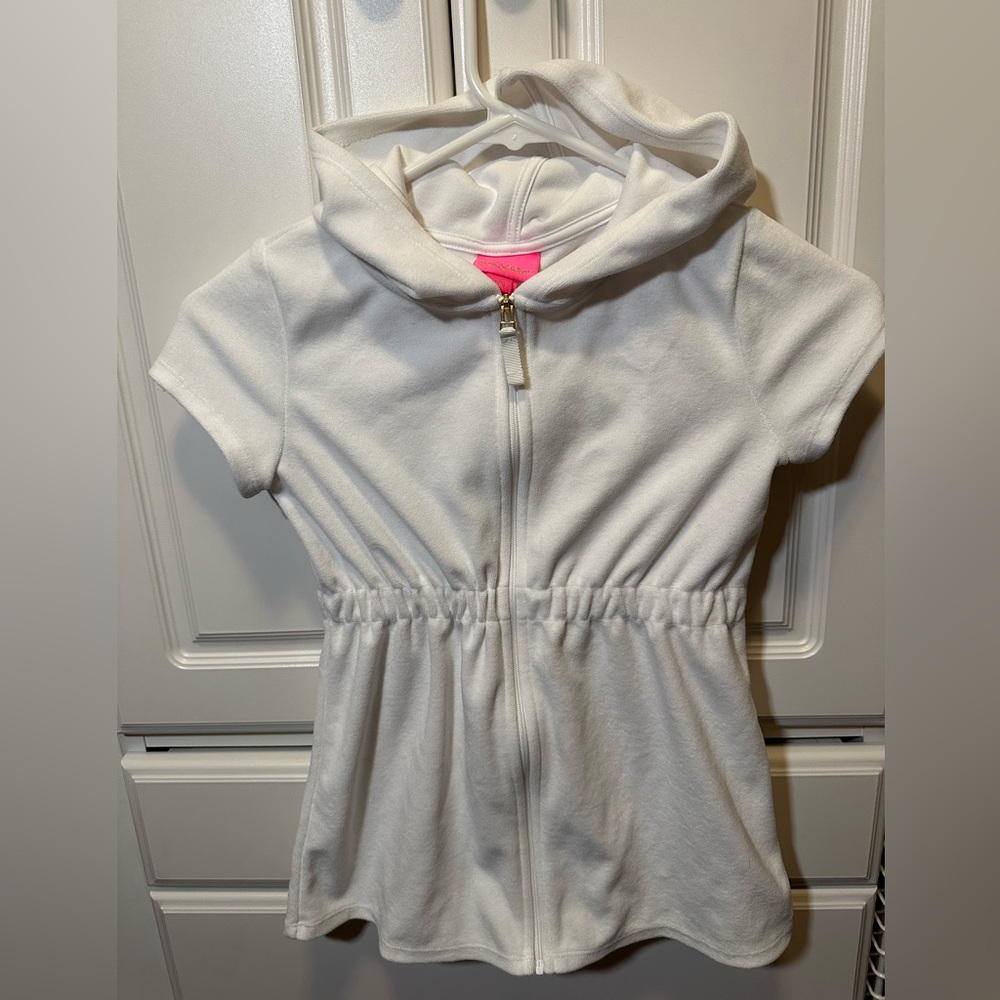 LILLY PULITZER GIRLS CHAPLIN COVER UP, White , New, size small